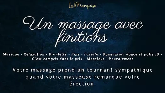 [Französischer Audio-Porno] Gut, lange von deiner masseuse, die deine erektion bemerkt