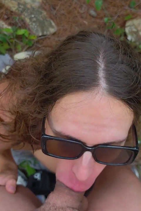Stranger Cums on My Face Right on the Beach