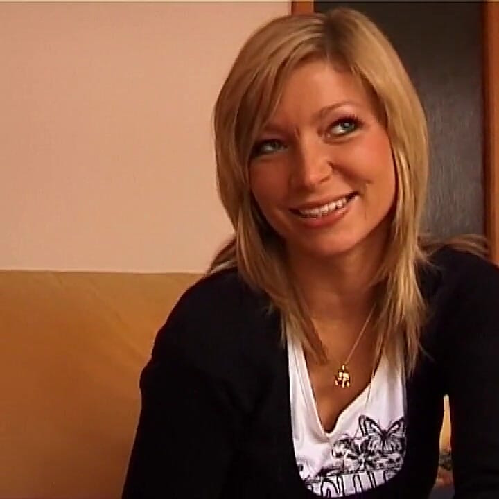 Horny Blonde MILF Smiles Seductively Ready for Filthy Fun