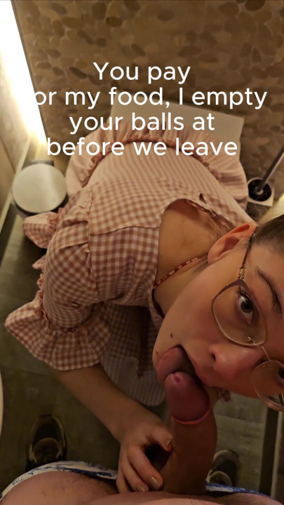 POV You Pay For Dinner And I Thank You In The Restroom - Redhead POV