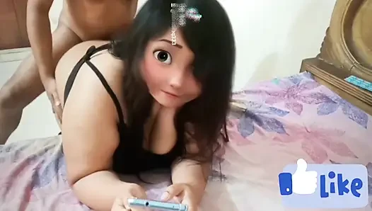 I Fuck My Hot Stepsister Big Ass While She Was Talking to Her Boyfriend Over Video Call