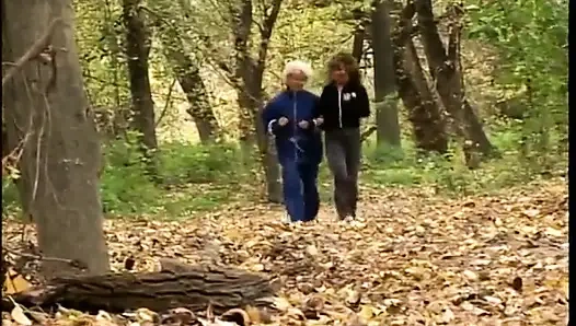 Slutty look grannies love to get experiment in the field