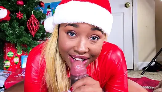 Sexy Nina Rivera Gives Don Whoe the Hottest Christmas BJ