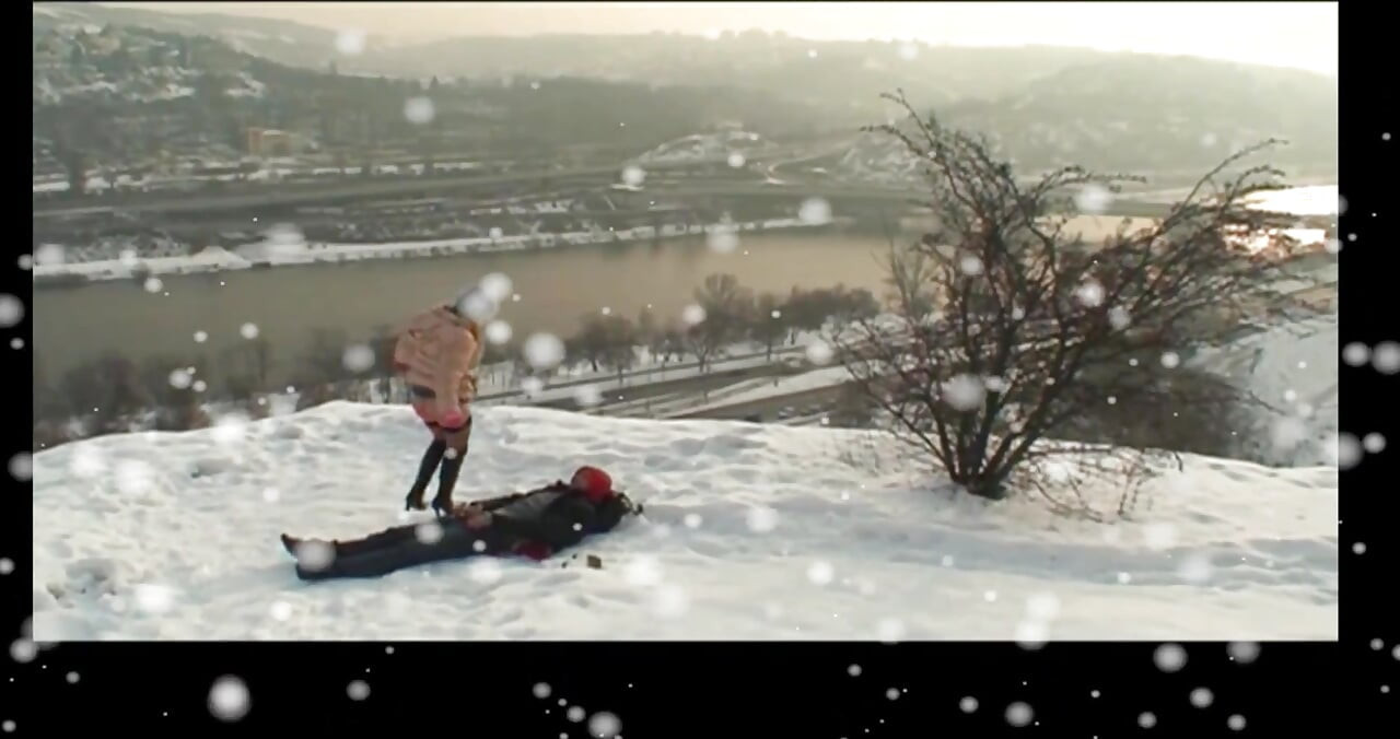 Young MILF Fucked and Creampied in Pussy by Big Hard Cock in the Snow