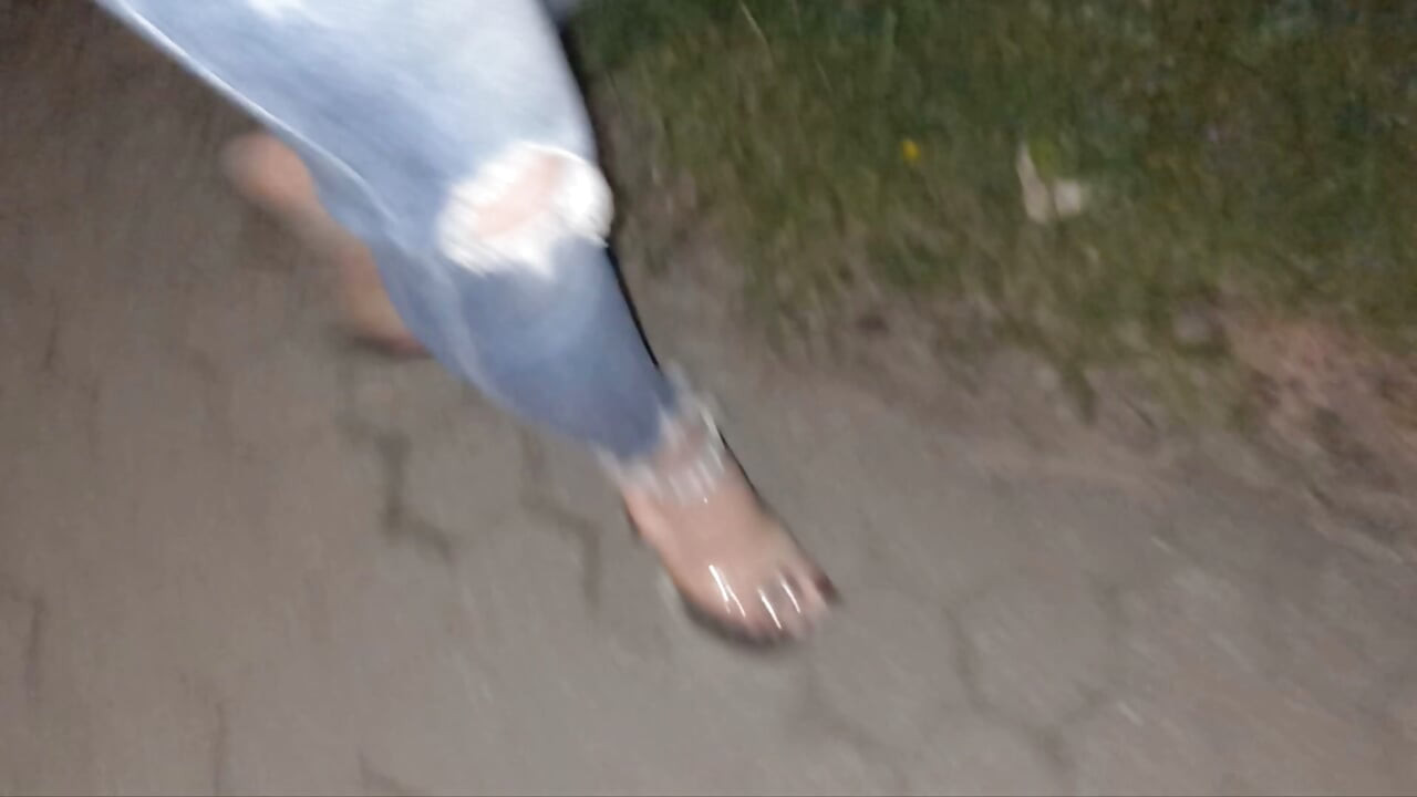 I walk down the street at night in my stripper heels