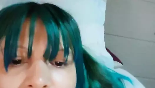 Wife gets exited by touching herself