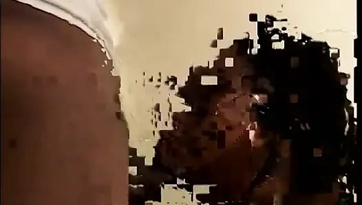 BBW cocksucker gets her chocolate tits licked and pinched