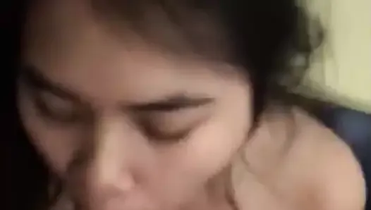 Thick Asian GF Blowjob & Facial