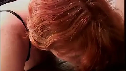 Guy gets wild BJ from chunky old broad in his room