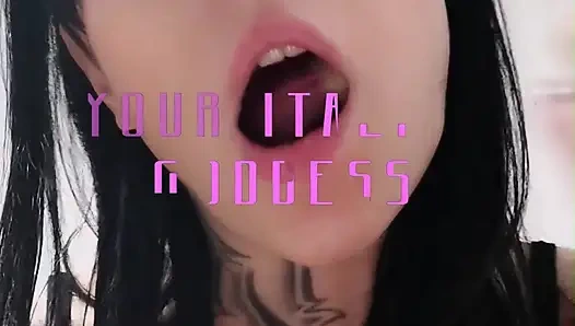 İtalyan tanrıçanız dikey video derlemesi karışık ayak eldivenleri