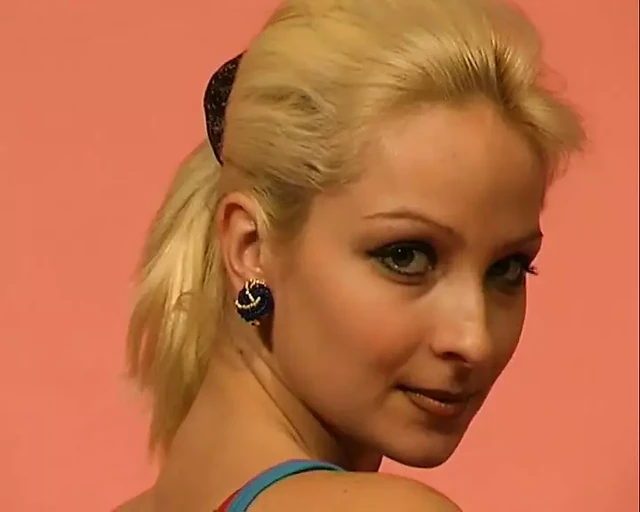 Zdenka's first porn is an exhibitionist street whore masturbating her blonde pussy with a sex toy