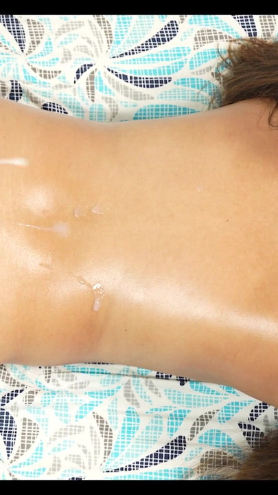 Spectacular moment from "I used my own cream (CUM) to massage my STEP-SISTER..."