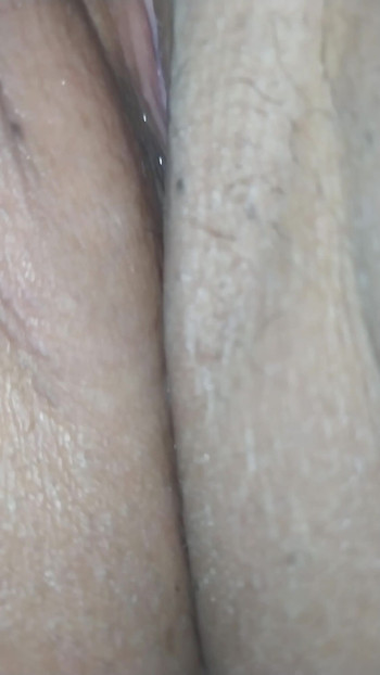 Captivating moment from "Magic oil and tongue on my pussy left me high. Close-up from pussy to vaginal mucosa. Who doesn't"