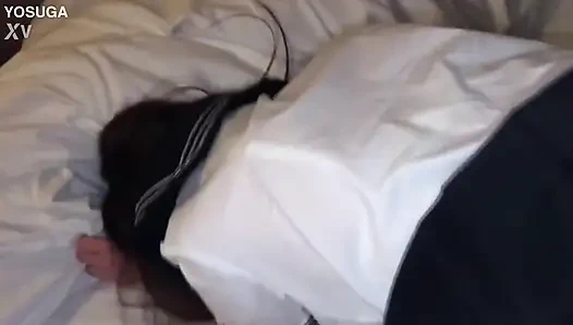 Japanese Student with Big Tits. This Is a Frame Shot Video Taken at the End of a Class. It Is a Very Precious Image