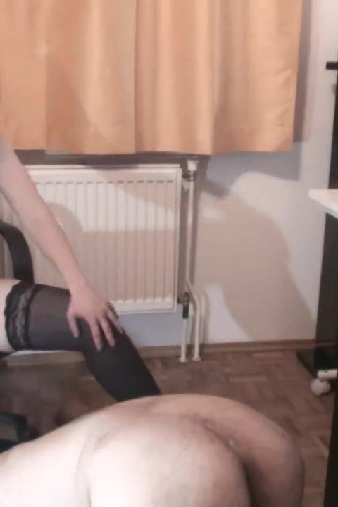 Licked in chair