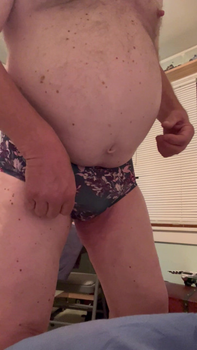 Wife’s new panties for night time