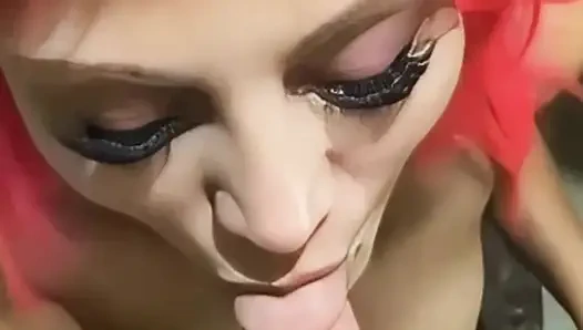 He ejaculated on a redhead Turkish girl