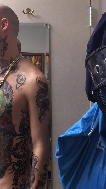 Face Tatted Masturbator