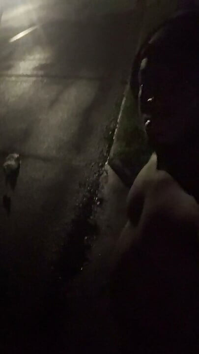 Fooling Around At Night Outside On The Sidewalk Fully Naked Part 3