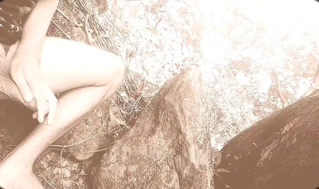 Fun in forest leads to huge cumshot