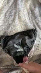 Buddy shooting a massive load into my wifes panties