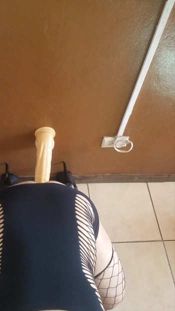Thrilling moment from "Thick 33 cm dildo for my phat sissy ass"
