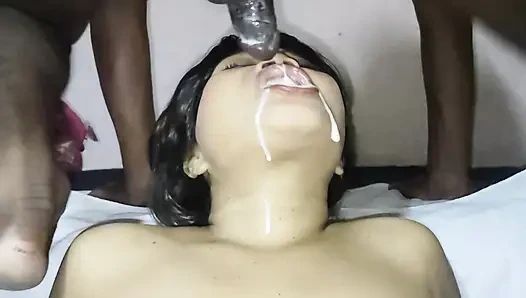 Close-Up Mouth Fucked Rough as He Fills My Little Mouth with Every Drop