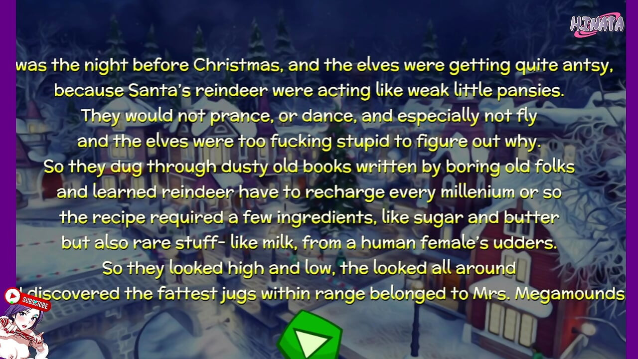 Σεξουαλική φαντασίωση πριν από τα Χριστούγεννα. Ταξίδι στο Βόρειο Πόλο για άρμεγμα. Παρωδία