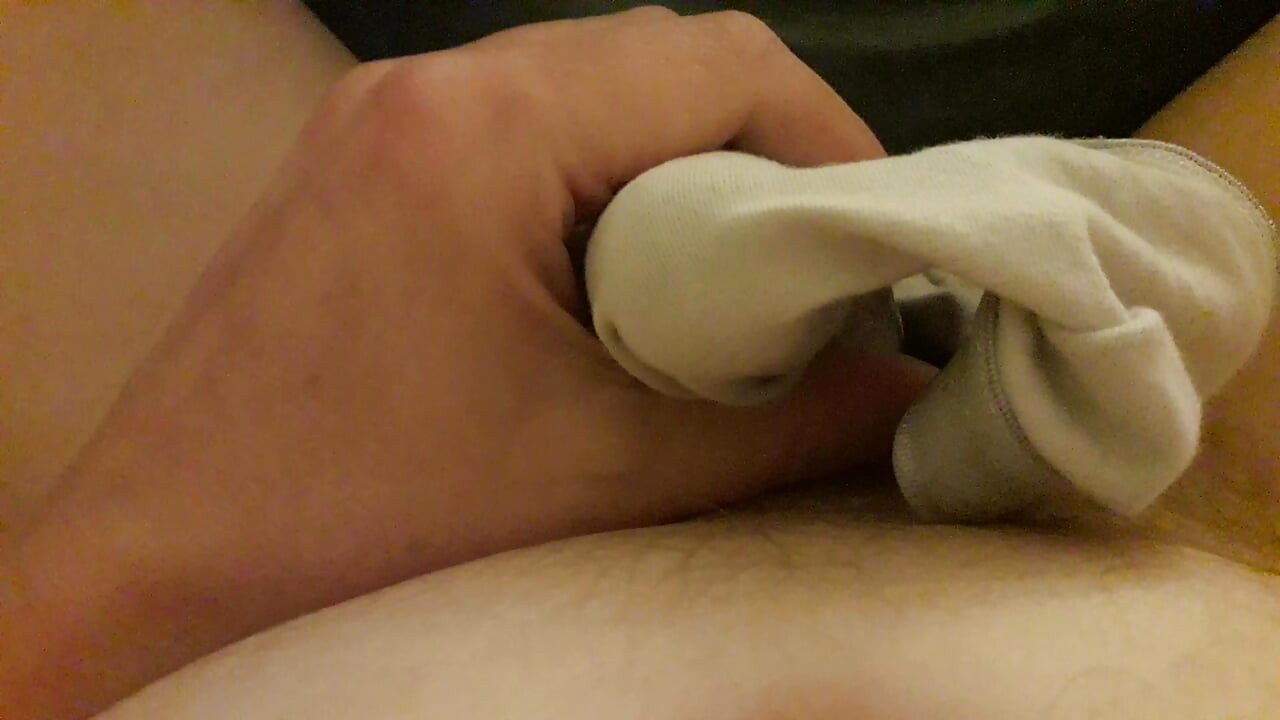 Masturbation and cumshot in my wife's panties