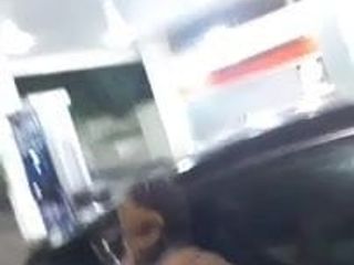 Slut getting fuck outside gas station