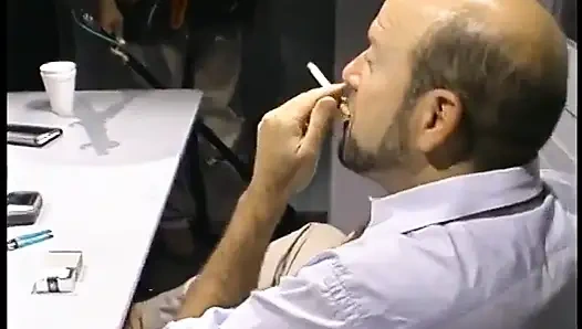 Lucky hunk gets to fuck a hungry blonde and brunette in the bedroom