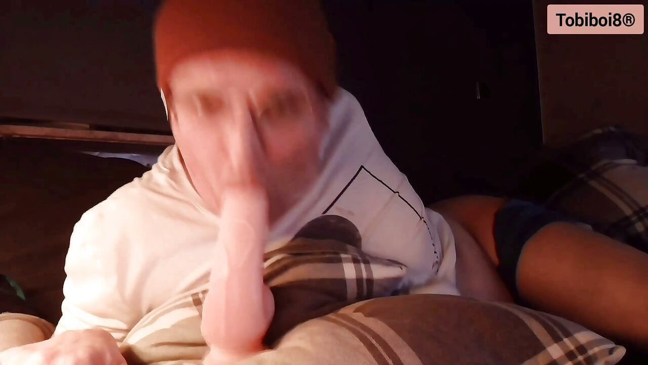 I'm sucking on my new dildo