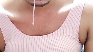 Indian sissy cuckold buy & swallow used condom from alpha couple