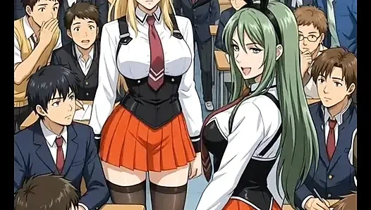 Anime-mädchen tanzen