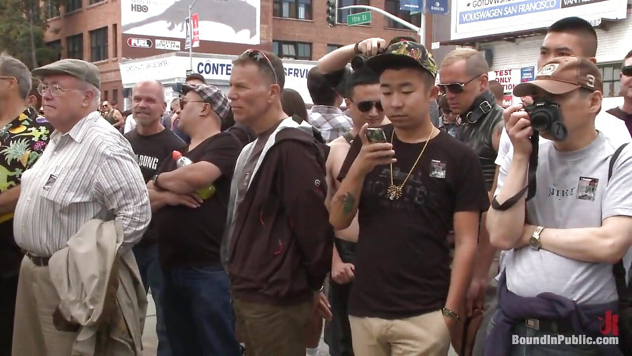 Cock Hungry Whore Cattle Prodded and Fucked at Dore Alley Street Fair