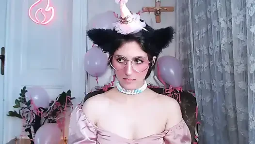 Squirting dildo - sexy geburtstags-stream - ganze show - teil 3