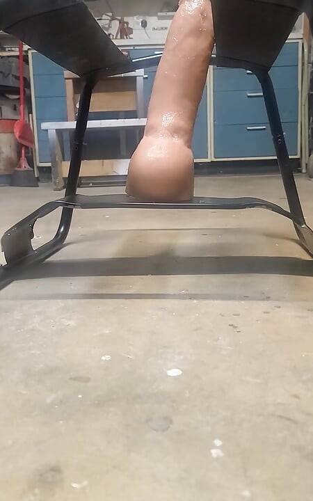 Big Hankeys Dildo on the Bouncy Sex Chair