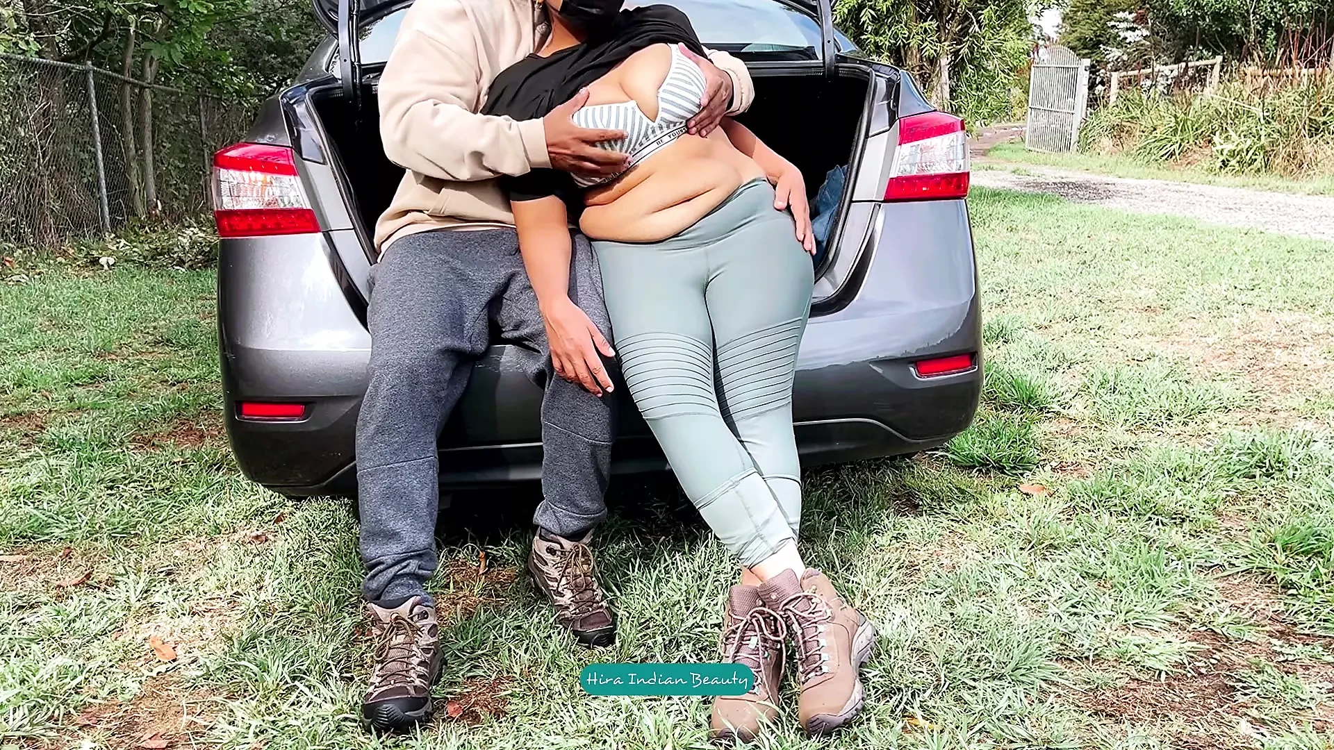 Romantic Love Making in Outdoor - Public Park Romance & Steamy Car Trunk Softcore Sex