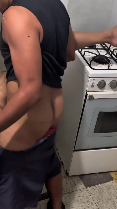 I fuck very hard with my neighbor in the kitchen!!  It hurts daddy!! | Clip 2