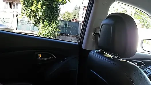 I Give My Stepson a Footjob in Car While I Am Wearing Stockings and Heel...