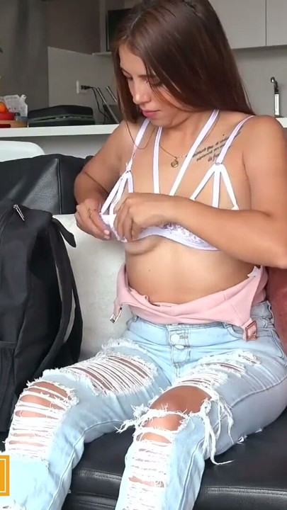 Busty Colombian Hot Model Stretched & Stuffed At Fake Casting | Clip 1