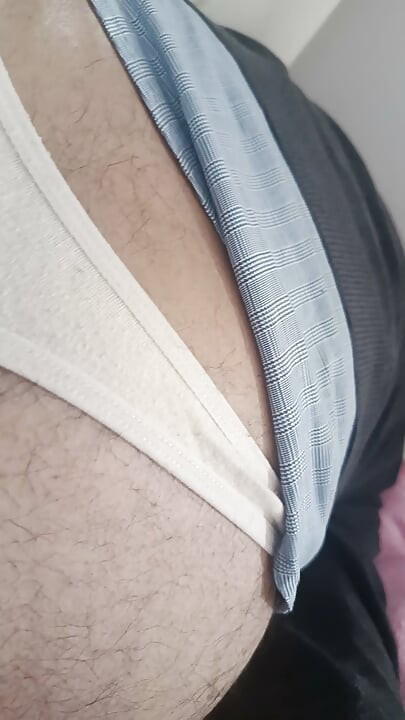 Using thong I show you my penis and my anus