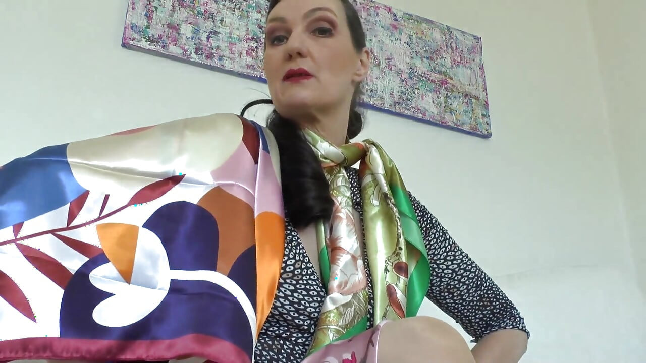 My Shiny Satin Scarves Will Turn You on! Lady Victoria Valente