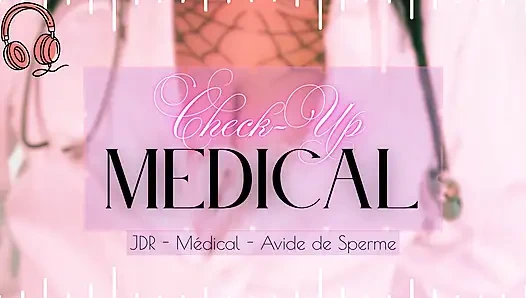 Doctor with big tits the empty balls - French medical cock milking