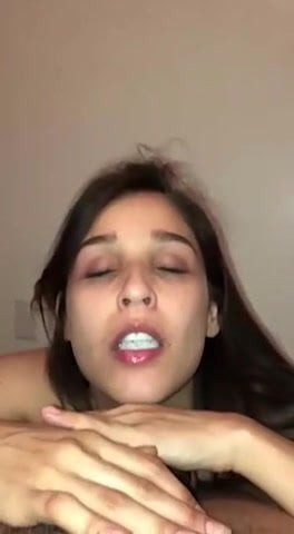 Desi nice girl eating cum