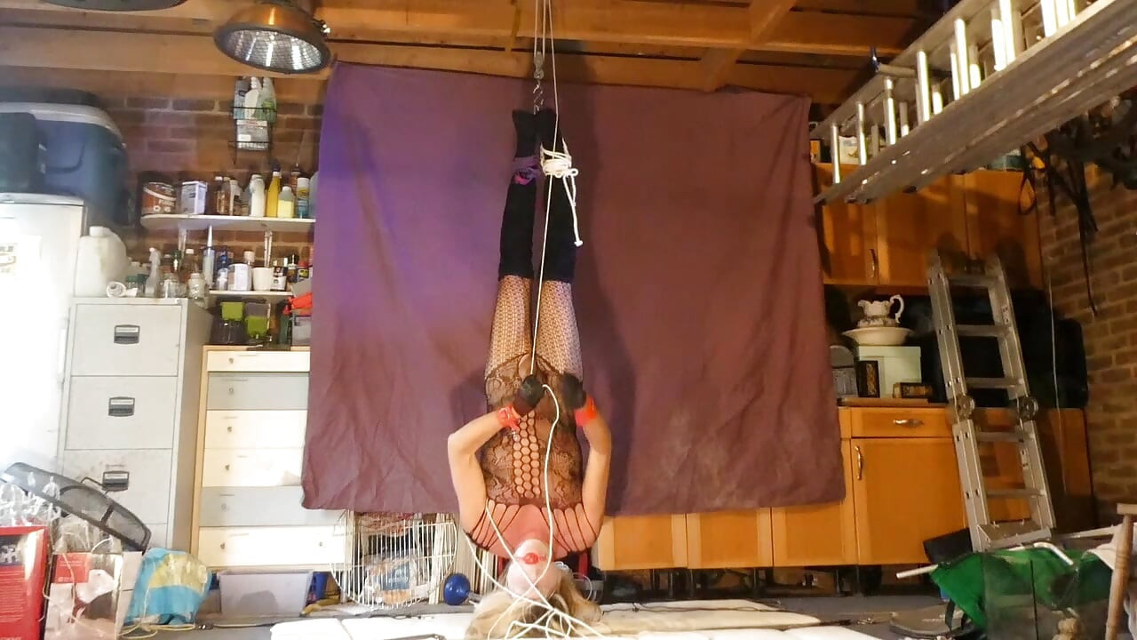 Sissy suspension bondage upside down