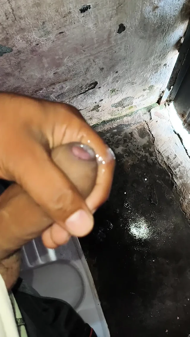A 22-year-old boy is masturbating with his fist