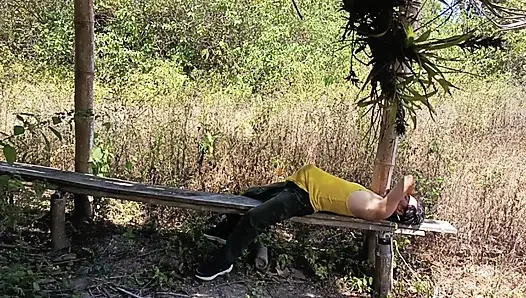 Fucking my big-assed stepmom in the woods