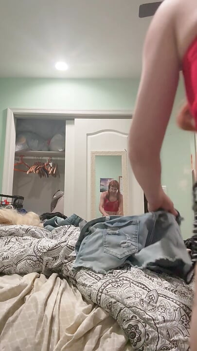 Sissy changing outfits