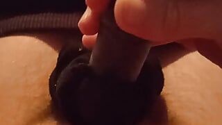 Vacuuming the cum out of twink dick